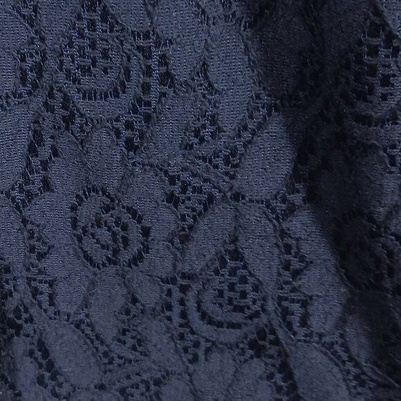 Susan Graver Navy Lace Topper - Jacket, Zip Front, Long Sleeve, Lt. Wt., Sz Med. - Picture 3 of 16